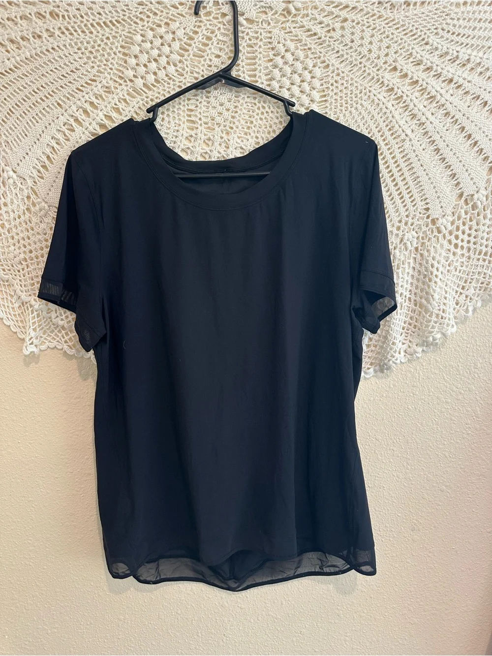 lululemon Mesh-Trim Short Sleeve Tee Black